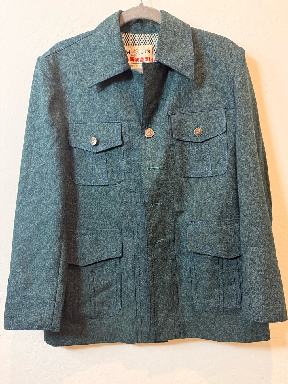 Sam Jin Green 80s Vintage Jacket